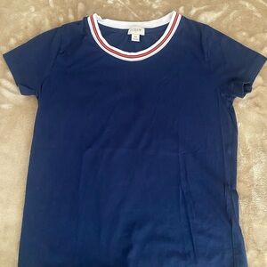 Navy Blue Ringer Tee